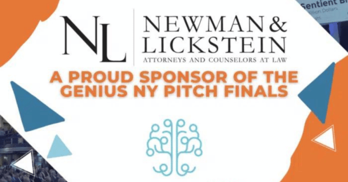 Newman & Lickstein Sponsors GENIUS NY Pitch Finals