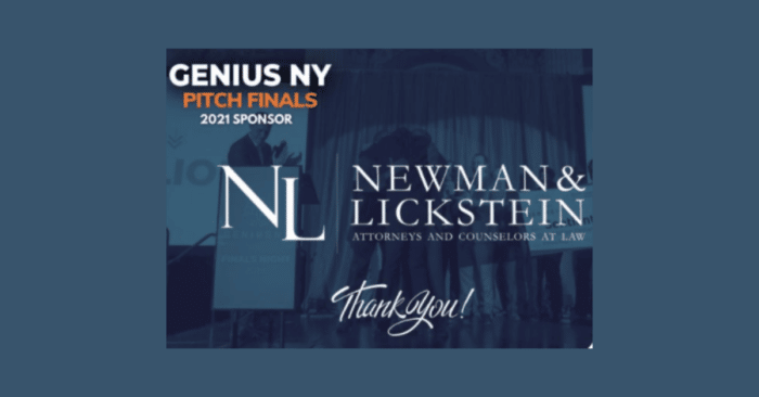 Newman & Lickstein to Sponsor GENIUS NY Pitch Finals