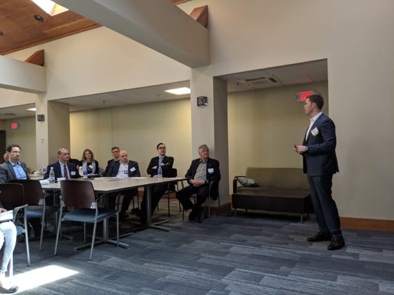 Steven Lickstein presenting to a group 