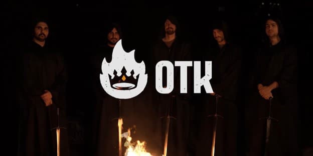 OTK logo with staff standing behind