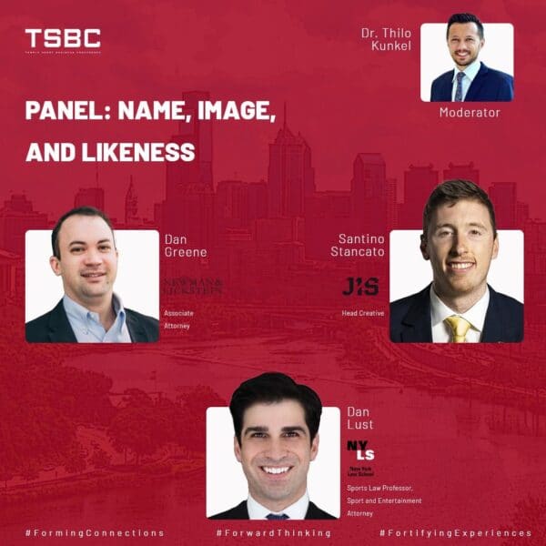Daniel S. Greene partakes in NIL panel at Temple Sports Business Conference