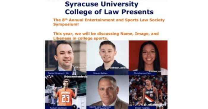 Daniel S. Greene Invited to Name, Image and Likeness panel at Syracuse Law