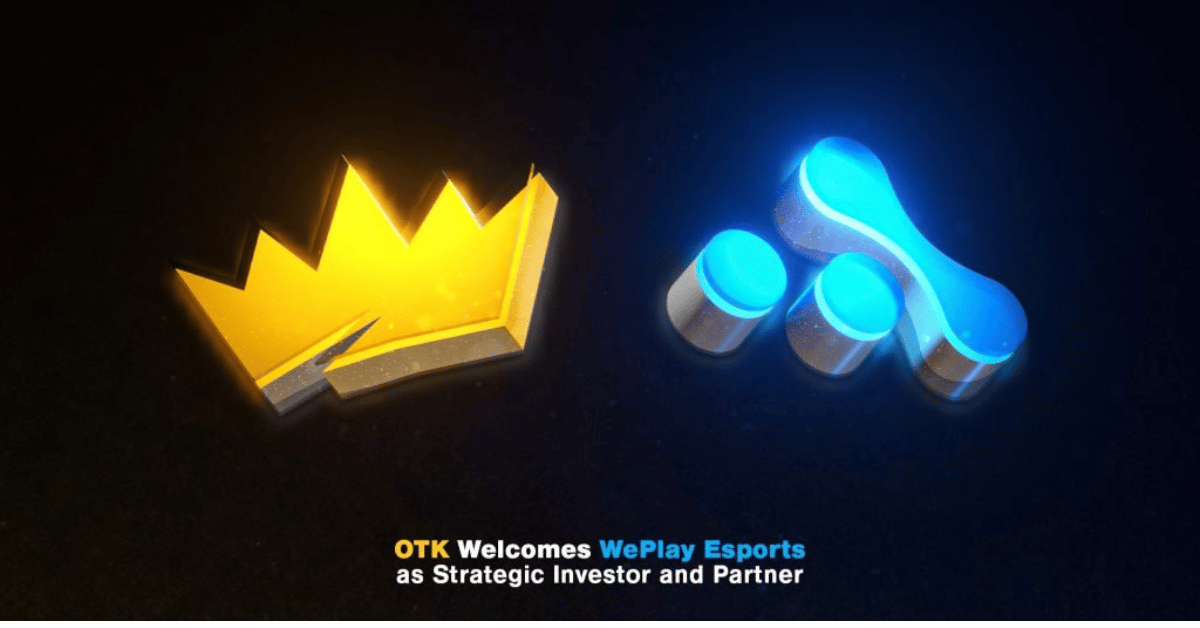 OTK and WePlay Esports logo on dark background
