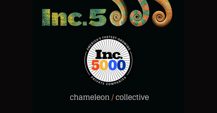 Firm Client, Chameleon Collective, Makes Inc. 5000 List, America’s Fastest-Growing Private Companies, for Second Year in a Row