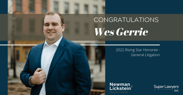Wes Gerrie Named in Super Lawyers as Rising Star