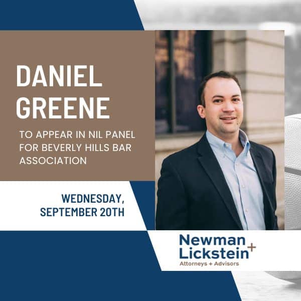 Daniel Greene to appear in NIL Panel for Beverly Hills Bar Association