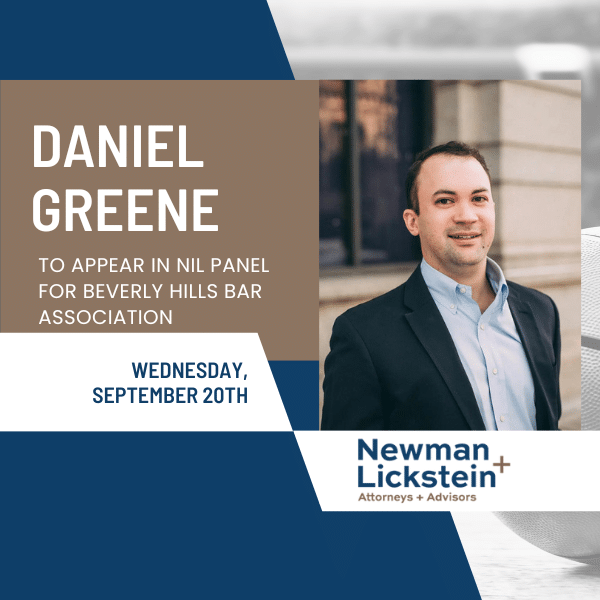 Daniel Greene to appear in NIL Panel for Beverly Hills Bar Association