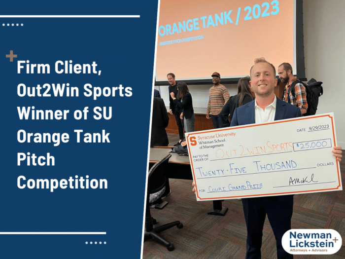 Firm Client, Out2Win Sports Winner of SU Orange Tank Pitch Competition
