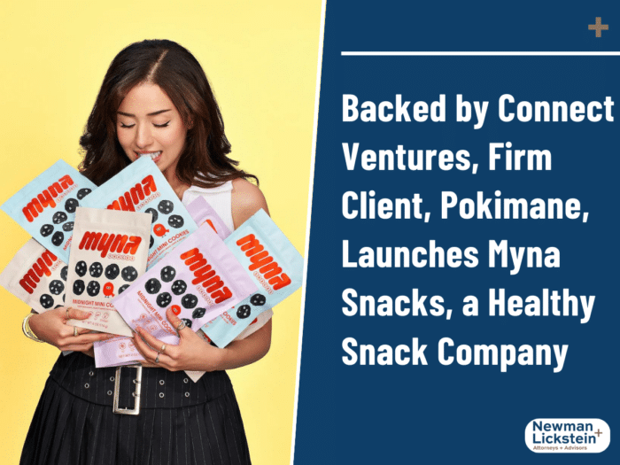 Backed by Connect Ventures, Firm Client, Pokimane, Launches Myna Snacks, a Healthy Snack Company