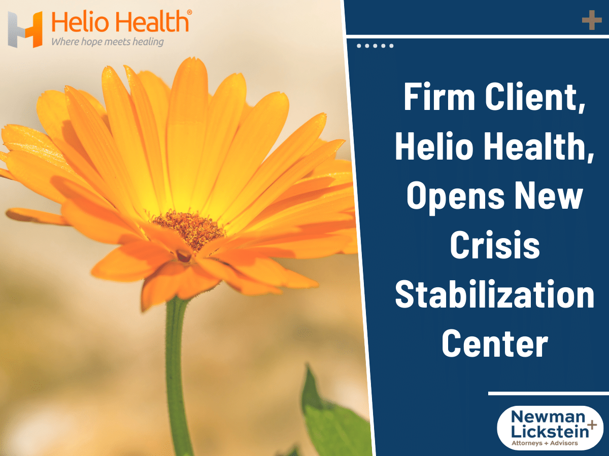 Firm Client, Helio Health, Opens New Crisis Stabilization Center