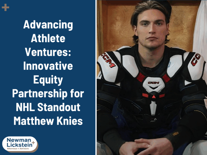 Advancing Athlete Ventures: Innovative Equity Partnership for NHL Standout Matthew Knies